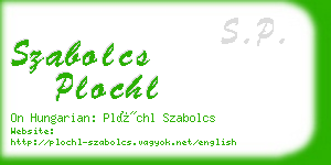 szabolcs plochl business card